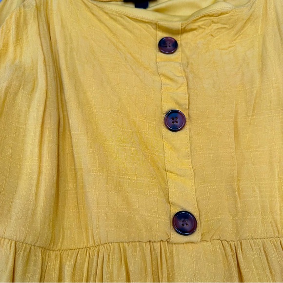 TORRID yellow crosshatched summer dress, 3X. - Picture 8 of 11
